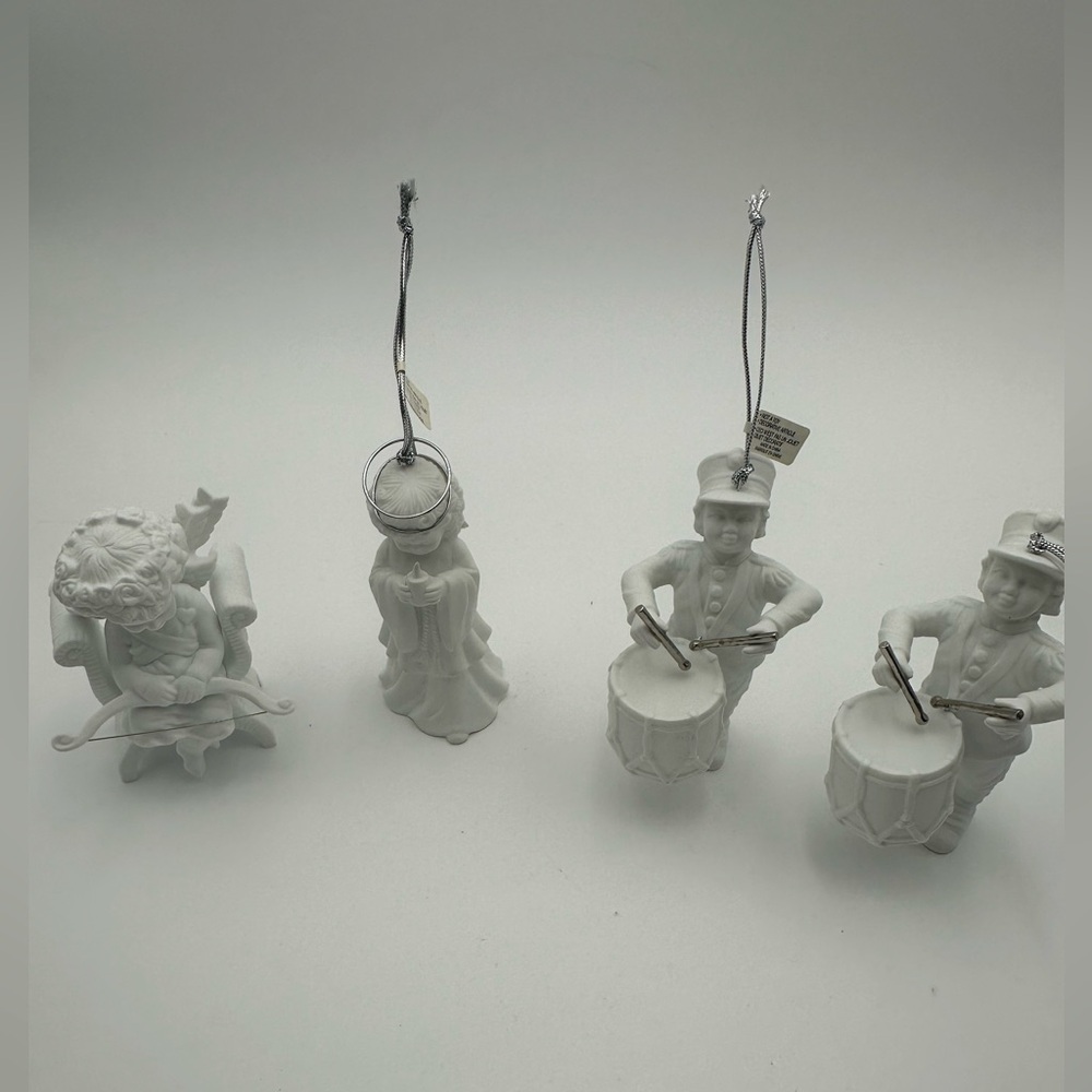 4 Dept 56 Silhouette Treasures, Cherub, 2 Drummer And Angel